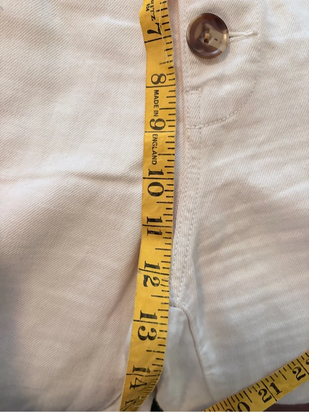 ZARA High-Rise Wide Leg Button-Fly Pants in Light Beige